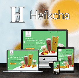 Website Trà sữa Hefkcha