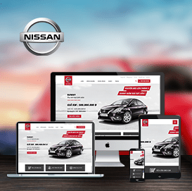 Mẫu website kinh doanh ô tô Đại lý Nissan